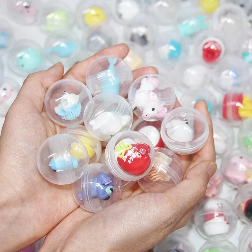 32MM Transparent Plastic Surprise Ball Capsules Toy Blind Box Figure Toys For Vending Machine Eggshell Empty Doll Ball Kids Gift