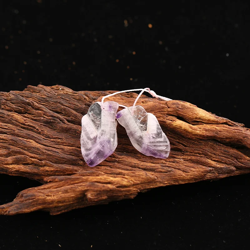 B&F Amethyst  Earring Beads for Jewelry Making, Handmade Natural stones beads, Stones for jewelry Making Supplies