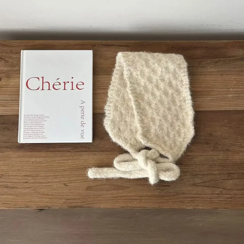 Ins الرياح بلون الأناناس نمط محبوك الصوف الدافئة سدادات حماية الأذن حزام قبعة الصوف غطاء للأذنين تنوعا الخريف الشتاء عقال