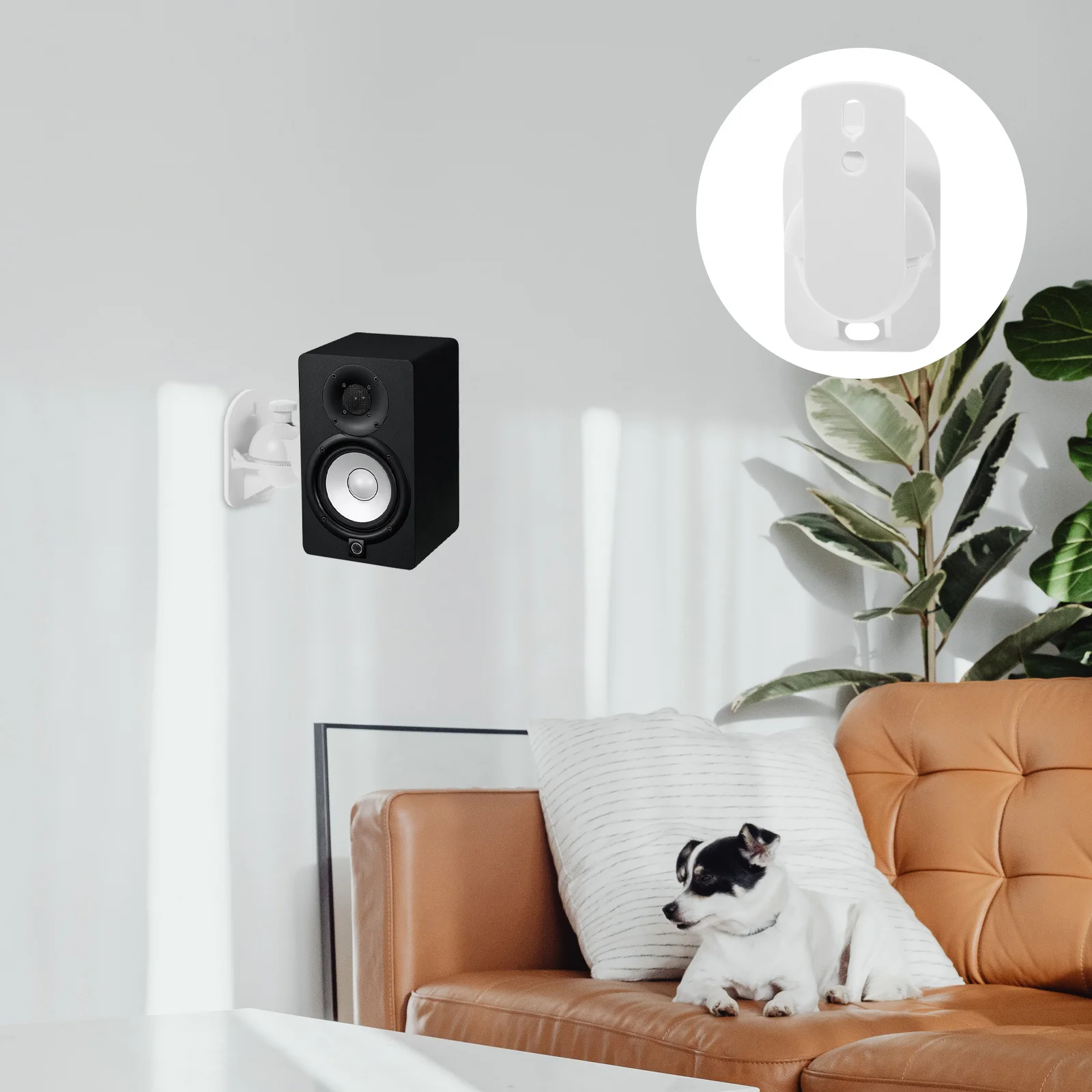 

4Pcs Sturdy Speaker Wall Mount Bracket ABS Material for Home Satellite Speakers Easy Installation Surround Sound