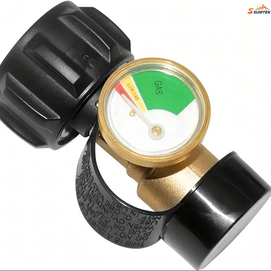 

Propane Tank Gauge Level Indicator Leak Detector Gas Pressure Meter Universal For RV Camper, Cylinder, BBQ Grill, Heater
