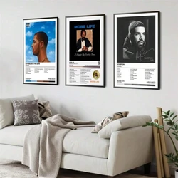 Modern Fashion Drake Album Tracklist Canvas Prints Hip-hop Rapper Scorpion Music Wall Art Poster for Living Room Home & Decor