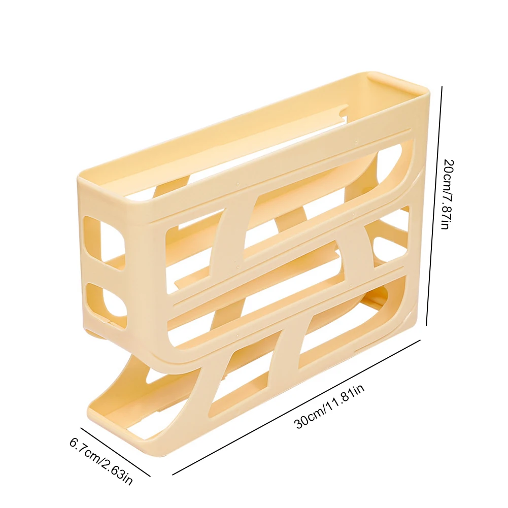 Dispenser per uova da frigorifero a 4 livelli Dispenser per uova rotolante per uova di grande capacità Dispenser per uova rotanti salvaspazio per la conservazione del frigorifero