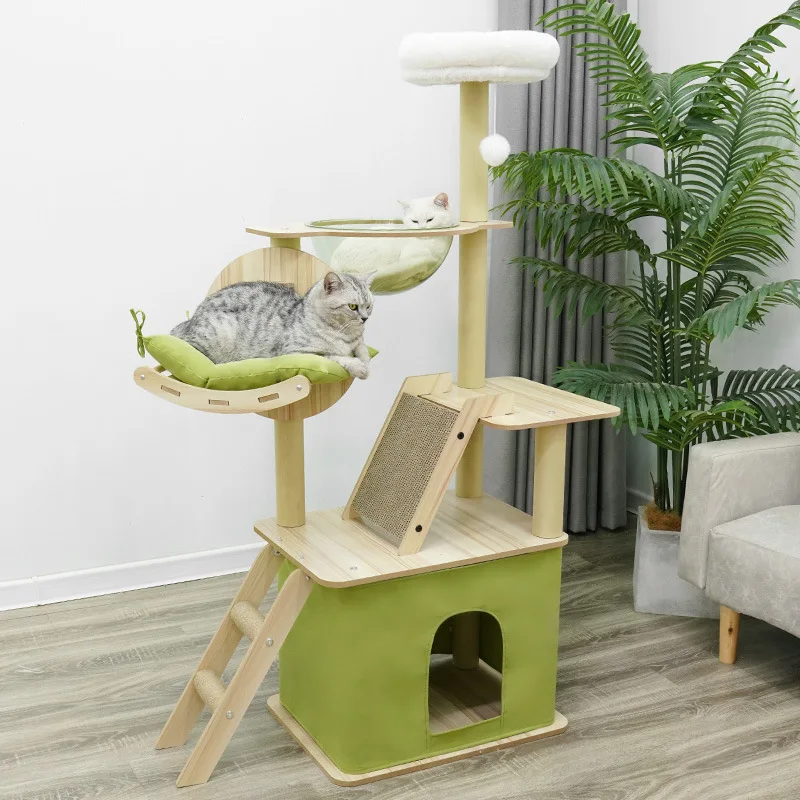 

Когтеточка-лазалка для кошек, интегрированная лежанка для кошек в малогабаритную квартиру, платформа-капсула для прыжков, домашние игрушки для кошек