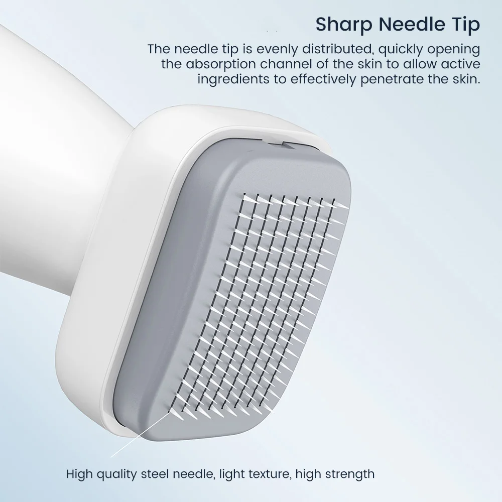 Adjustable Derma Stamp Adjust Needle Length Dermapen Bio Needle Microneedling Roller Skin Care for Beard Hair Growth Face Body