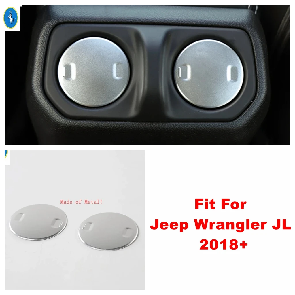 

Car Armrest Box Rear Row Air Conditioning AC Vent Outlet Ring Cover Trim For Jeep Wrangler JL 2018 - 2022 Interior Accessories