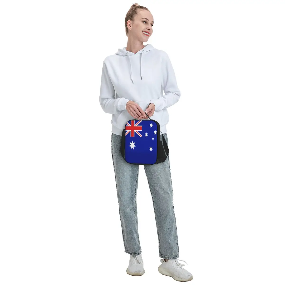 Custom National Flag Of Australia Insulated Lunch Bag for Australian Patriotic Thermal Cooler Lunch Box Office Picnic Travel