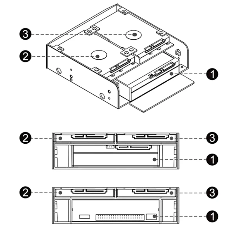 5.25 Inch To 3.5 Inch Drive Bracket MR-8801 Hard Disk Conversion Rack Ssd Hard Disk Bracket Chassis Optical Drive Bit Durable