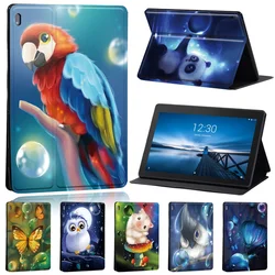 Cute Animal Tablet Case for Lenovo Tab M7/M8/M10 FHD Plus/Lenovo Tab E10/Tab M10 High Quality Leather Stand  Cover Case + Stylus