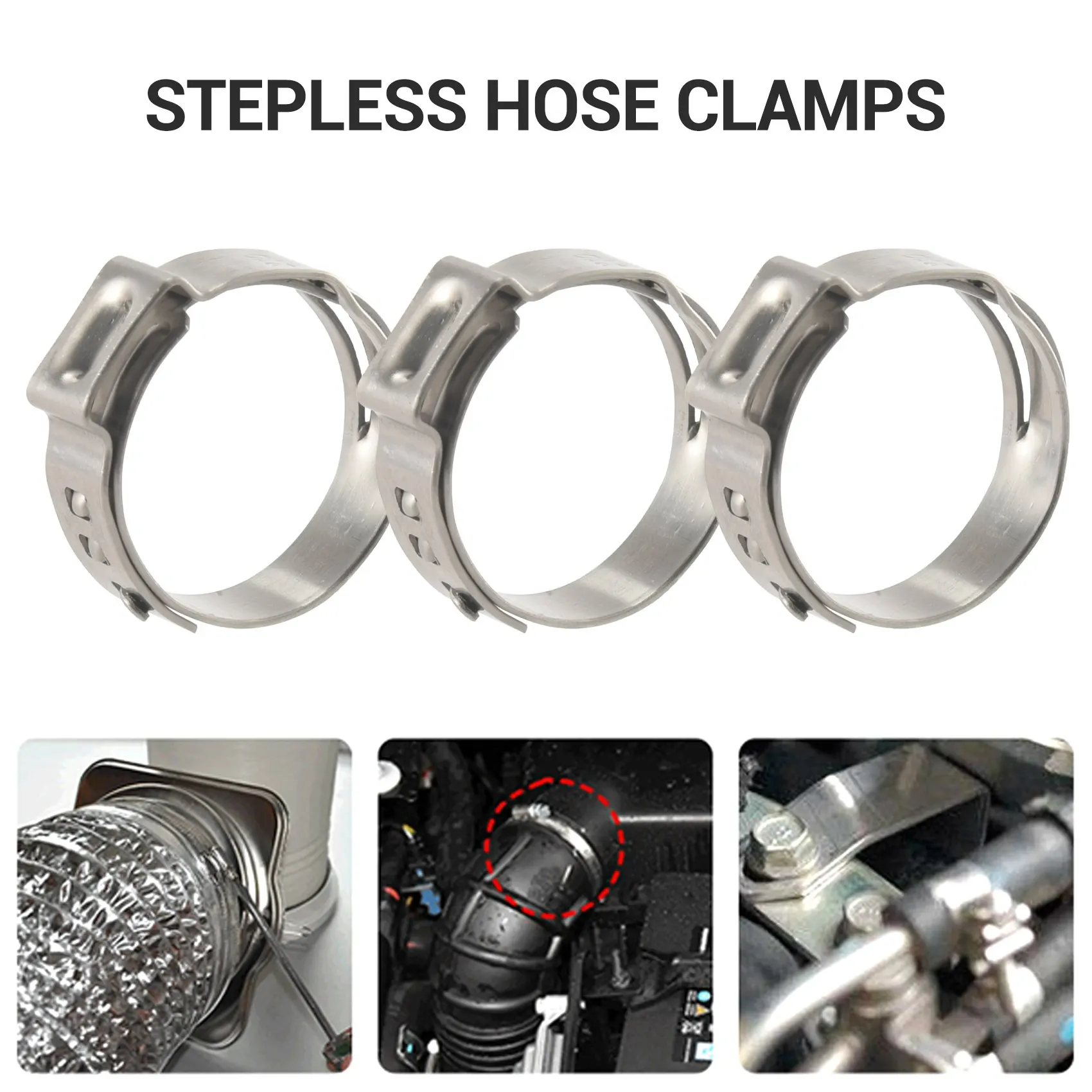 ABBN-304 Stainless Steel Single Ear Non-Steel Hose Clamp Classification Kit, 128 Pieces