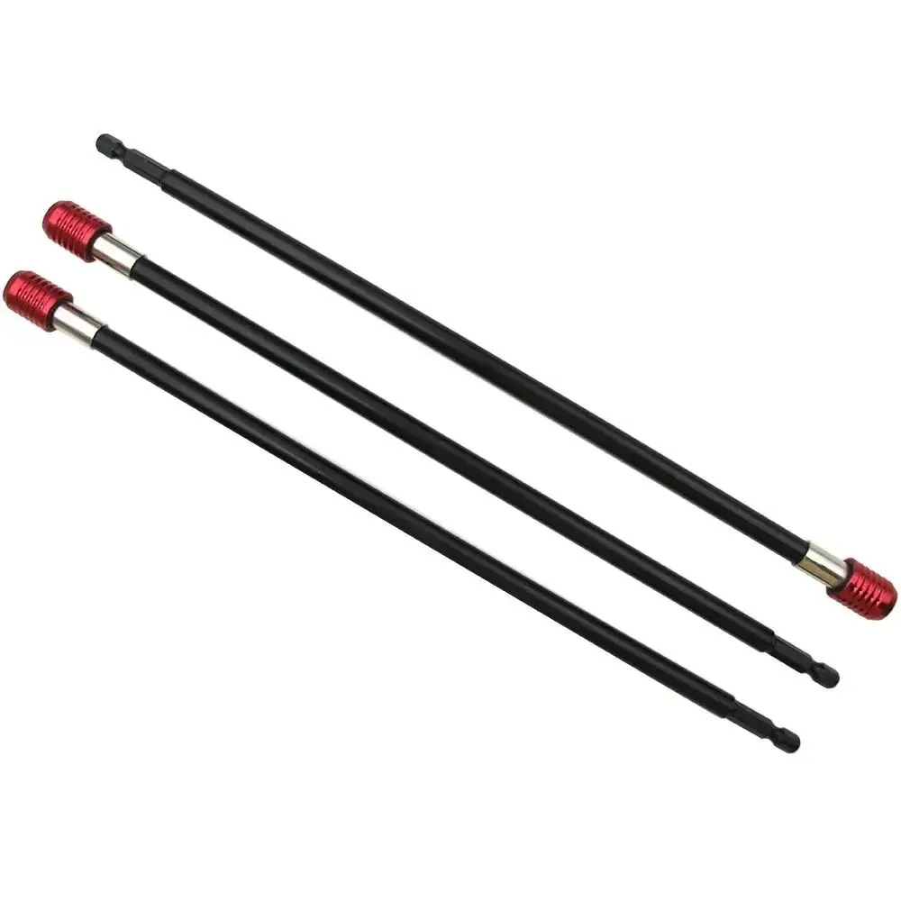 الإفراج السريع الذاتي قفل تمديد قضيب 300 مللي متر سداسية عرقوب مفك تمديد قضيب أداة الملحقات مقبض طويل #2