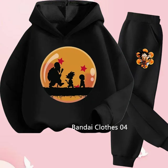 

New Dragon Ball Hoodie Kids Spring Sportswear Boys and Girls Goku Sweatshirt Teenager Boy Girls Set Hoodie Pantsuit Children