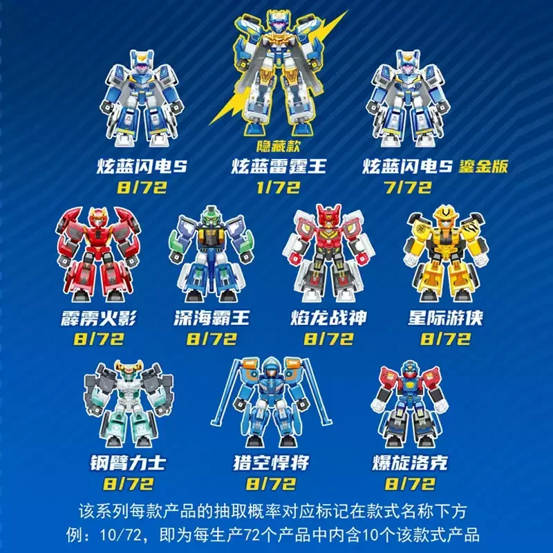 Metal CardBot 3 Hot SEMBO Block StarDust Version 2 Blind Box Buildable Anime Figure Blue Lightning S Model Collectible Toy Gift
