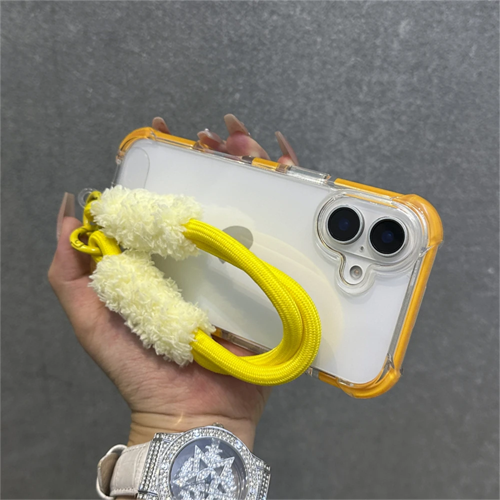 Hybrid-Bumper-Schutzhülle Transparent mit Handgelenkschlaufe für iPhone 18 15 17 11 12 13 14 16 Pro Max Plus Stoßfeste Airbag-Hülle – Detail 6