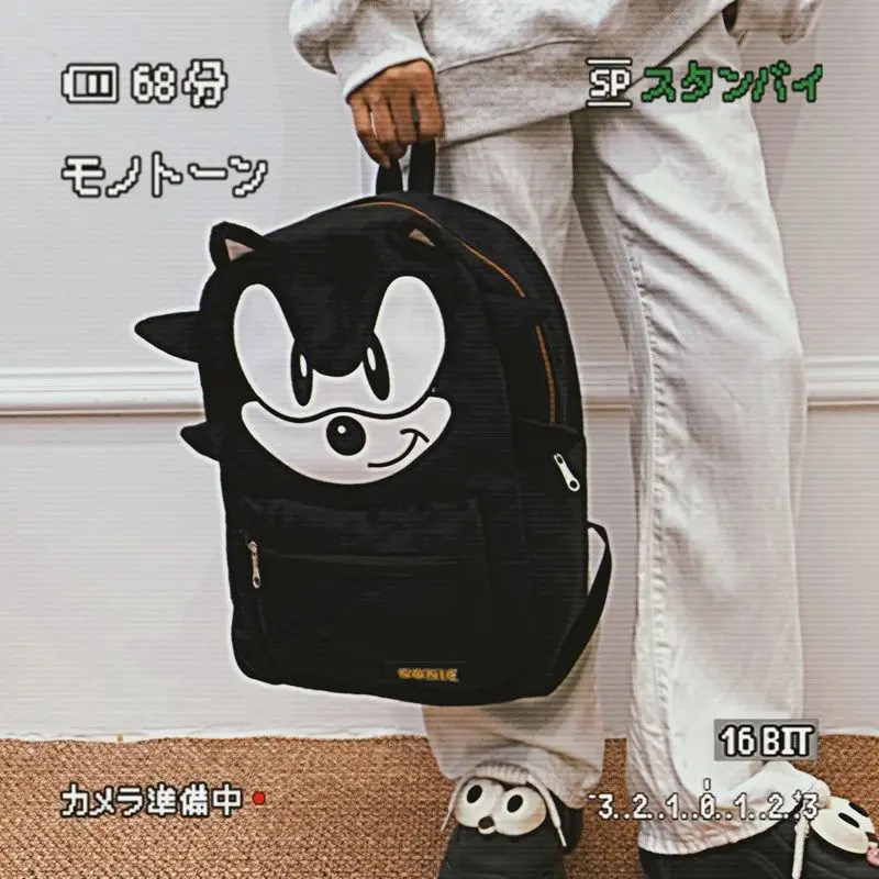 Miniso Sanrio Sonic Neue Sonic The Hedgehog Plüsch Rucksack Cartoon Schultasche Paar Student Große Kapazität Für Kinder Kind Mochila