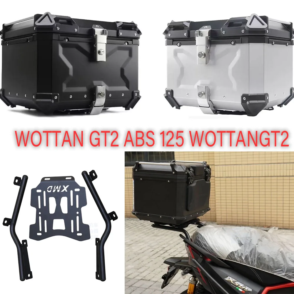 

Motorcycle 45L Trunk Aluminum Alloy Tail Box Rear Tail Rack Luggage Rack Storage Box Suitable For Wottan GT2 ABS 125 WottanGT2