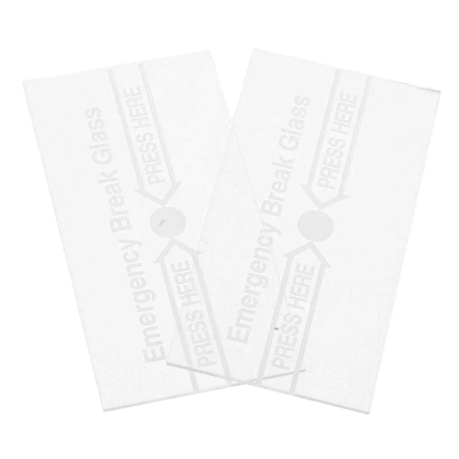 

2Pcs Fire Alarm Manual Switch Cover Glass Break Clear Emergency Replacement Safety Device Fire Alarm Cover Emergency Glass Panel