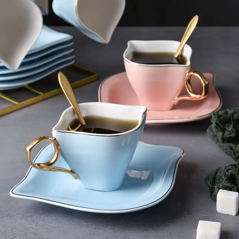 

Coffee Cup Set Nordic Ins Wind Exquisite Afternoon Tea Set Flower Teacups Simple كوب قهوه Porcelain Tea Cup British Cups