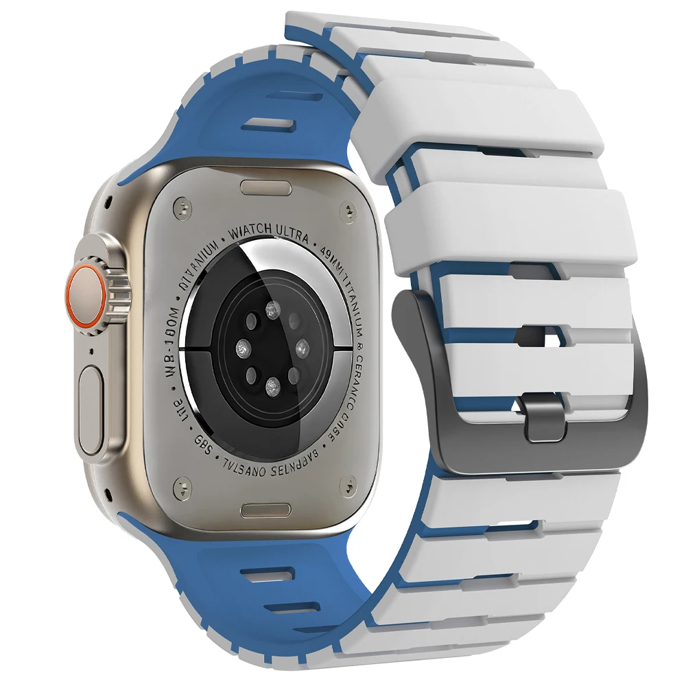 Silikon-Sportarmband für Apple Watch Band 49mm 46mm 45mm 44mm 42mm Correa Armband iWatch Series 11 10 9 8 7 6 5 SE3 Ultra 3 2