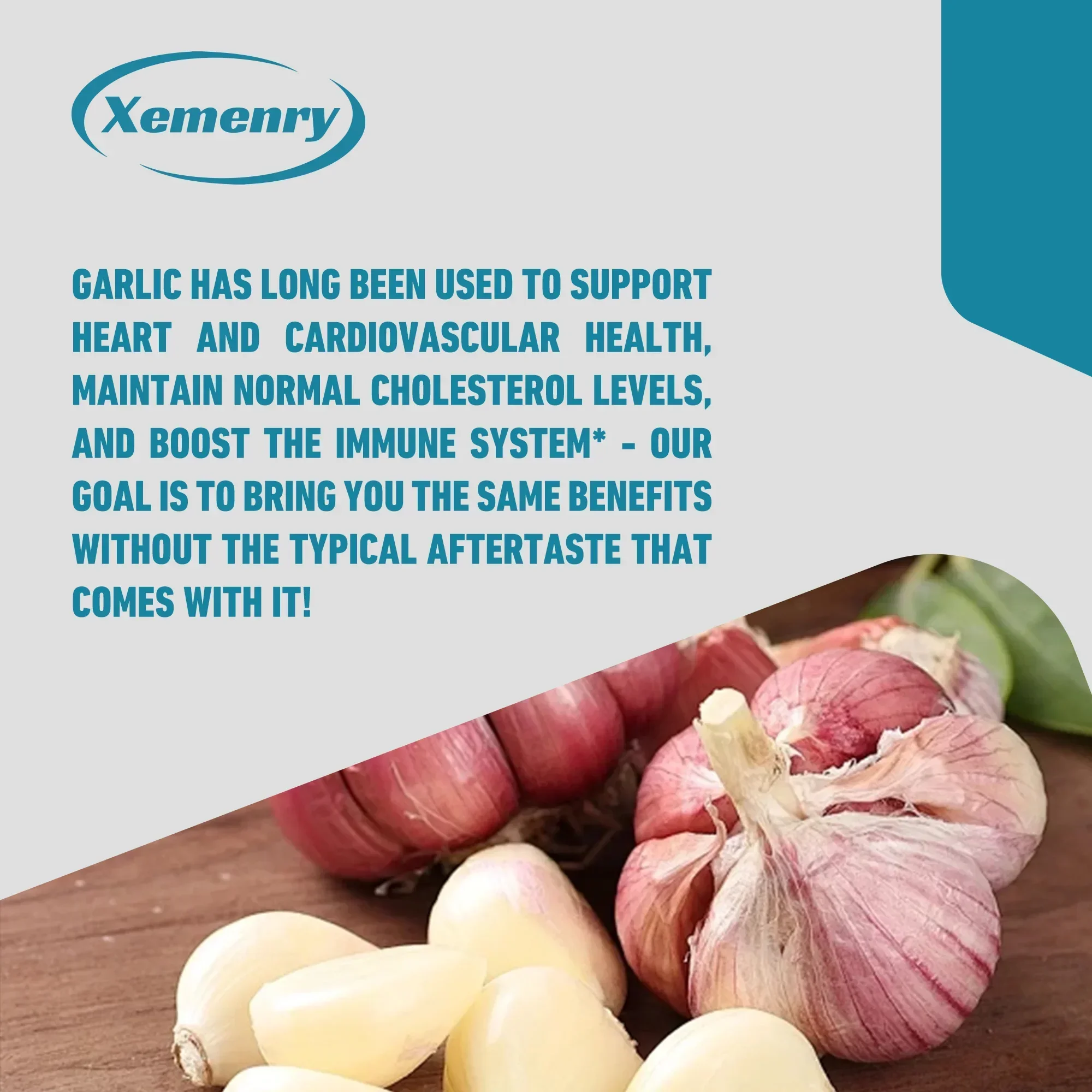 ثوم محسّن - للمناعة والهضمية والقلب والأوعية الدموية وصحة القلب وتنظيف وإزالة السموم