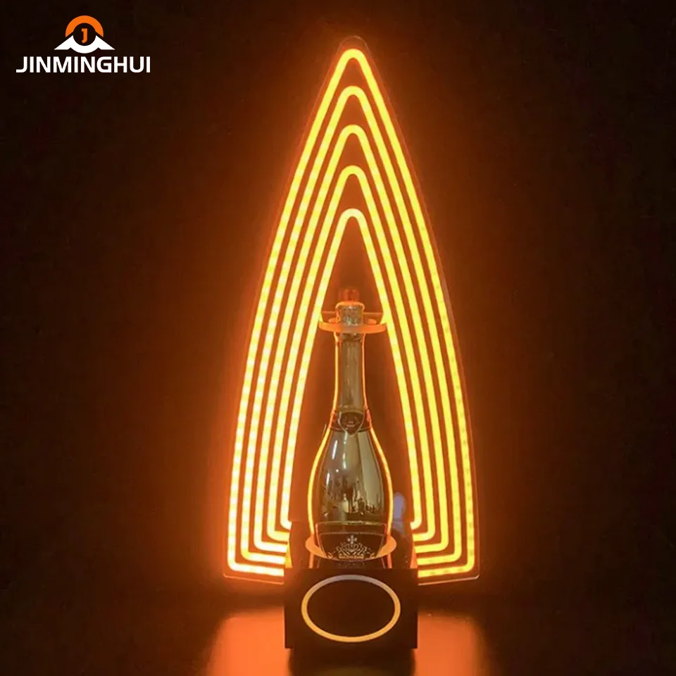 LED Illuminated Eco-Friendly for Bottle Glorifier Presenter Customizable Color Logo Plastic Metal for Happy Birthday