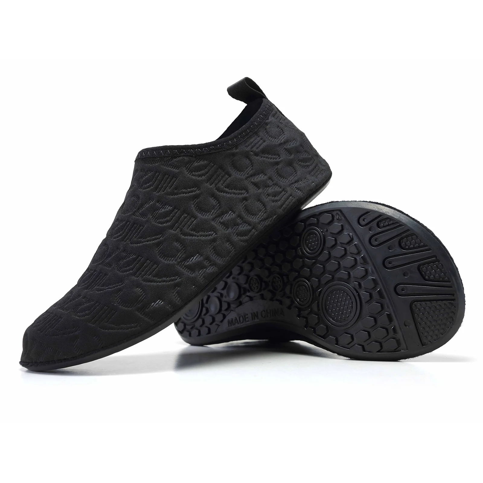 Unisex Black Quick Dry Water Shoes Barefoot Aqua Socks with Non-Slip Soft Sole for Beach Swim Surf Yoga Fitness Exercise