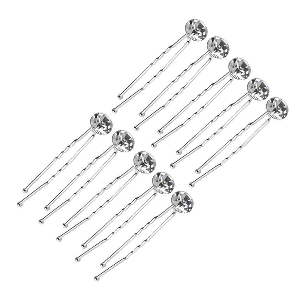 

20 Pcs Rhinestone Hairpins Elegant U Shaped Clips for Girls Safe Durable Headwear Styling Tools Hair Accessories