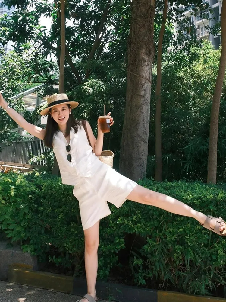 

Slimming Color Casual Comfortable Single Button Design ort Sve Base irt Little Fraance Sle New 2025 Top