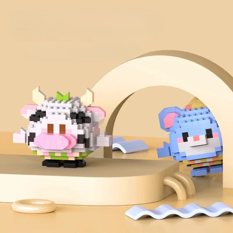 かわいい動物マイクロビルディングブロックミニかわいい 3D ダイヤモンドモデルレンガのおもちゃ DIY ペンギンコンストラクターのおもちゃ子供のギフトデスクの装飾