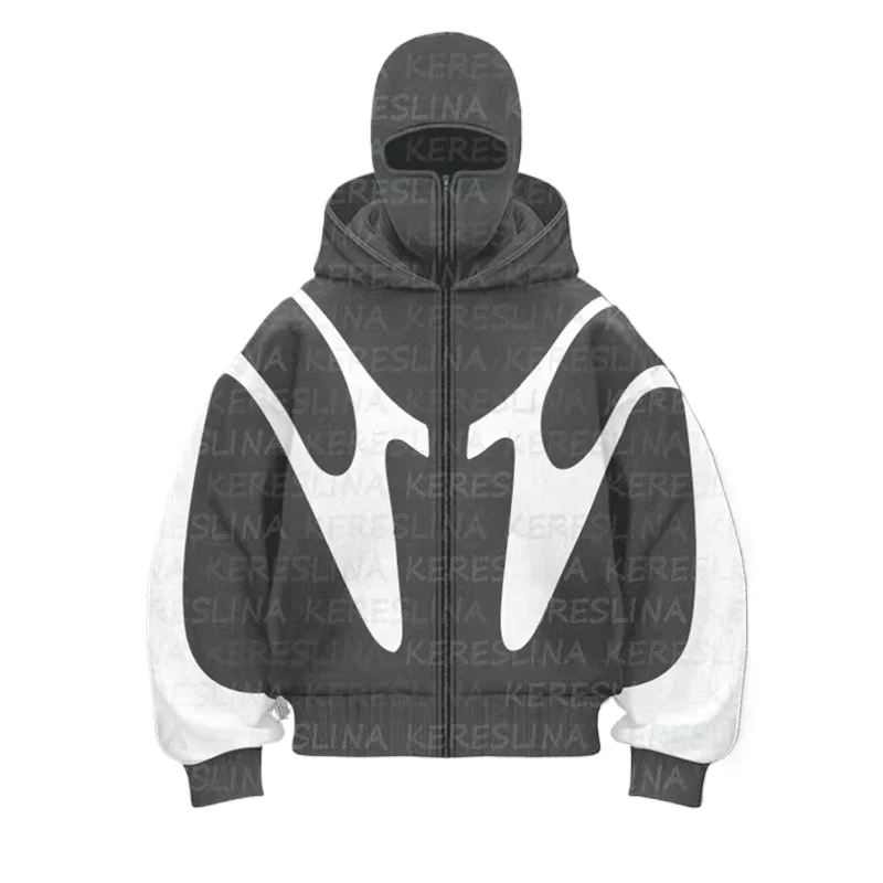 Trendy Brand Ins Double Hat Unique Design Hooded Sweater Autumn And Winter New Item Unisex Loose Y2K Sweater