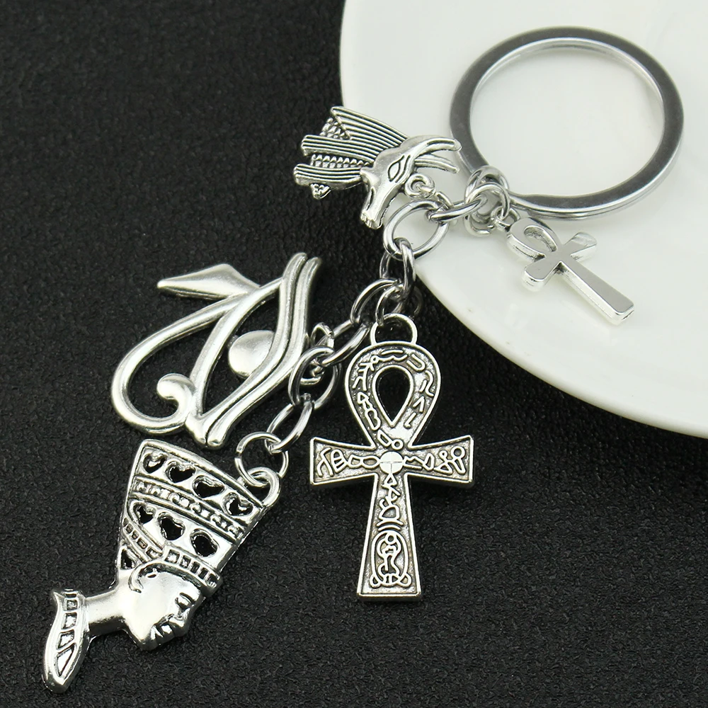 Alte Ägypten Elemente ägyptischen Amulett Schlüssel bund Frauen Schmuck Zubehör Ankh Charms Schlüssel bund Souvenir Geschenk