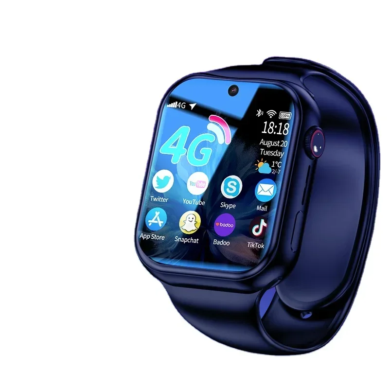 S11 4g Watch 1.9inch screen Dual HD Camera Video Call APP Free Download NFC GPS SIM Card WIFI Android 9.0 AI Games 4g Smartwatch