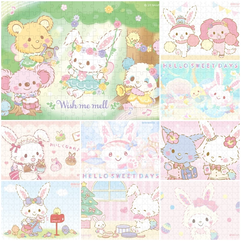 

300/500/1000 Pieces Sanrio Character Jigsaw Puzzles Wish Me Mell Cartoon Puzzle for Children's Handmade Toys Collection