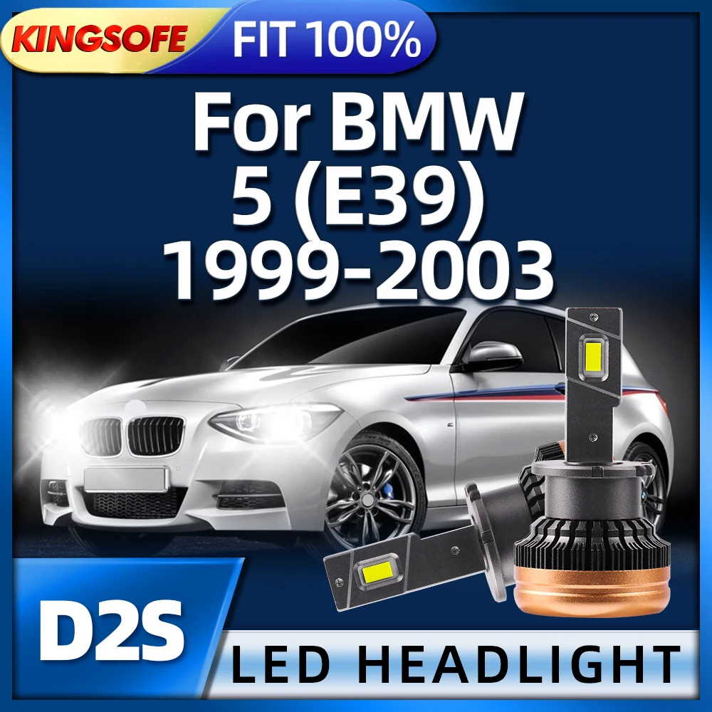 

Roadsun 30000LM Car Led D2S Bulbs 6000K White Headlight HID Lamp For BMW 5 E39 1999 2000 2001 2002 2003