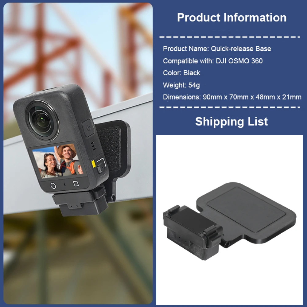 Magnetic Bracket Quick-reslease Adapter For DJI OSMO 360, 180° Adjustable Camera Holder, Multifunction Expansion Adapter Bracket