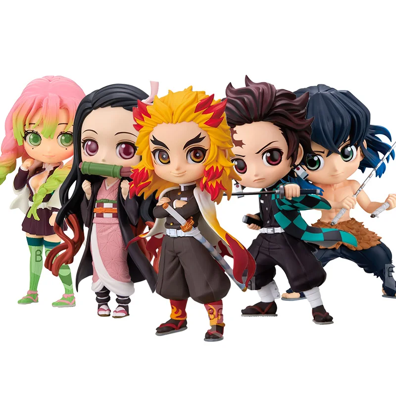 Bandai-Figurines Demon Slayer, Lunettes décroissantes à la main, Usine Qposket, Kamado Tanjirou, Kamado Nezuko, Rengoku Kyoujurou, Cadeau