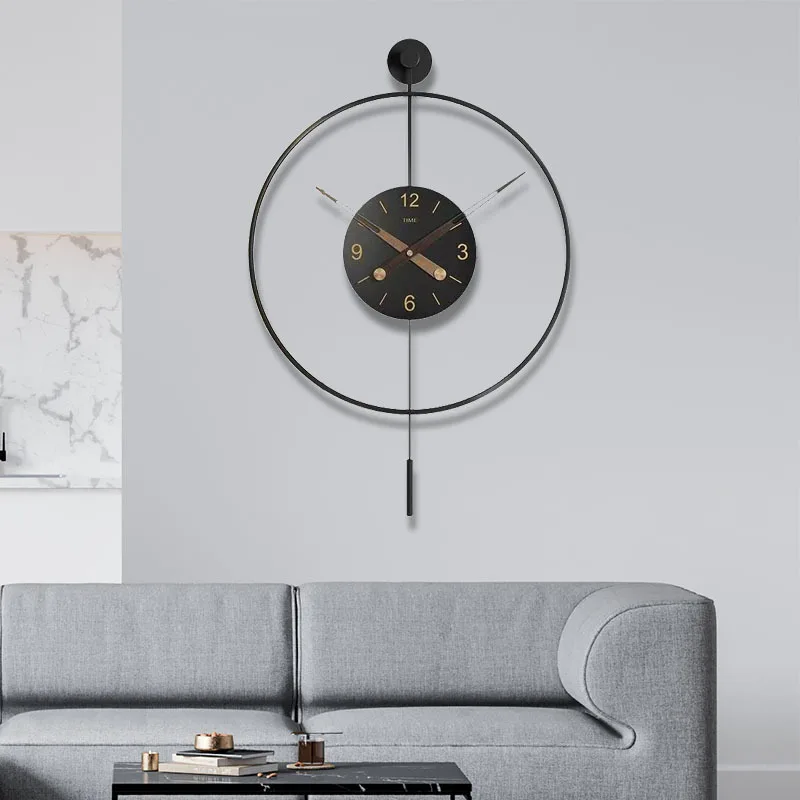 

Spanish Minimalist Personality Creative Foyer Of Living Room Restaurant Modern Luxury Silent Swinging Clocks Wall Home Decor