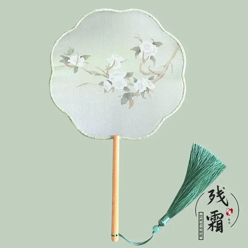 18 Colors Fan Ancient Style Group Translucent Long Handle Dance Fan Hanfu Accessories Chinese Style Gift Court Costume Props