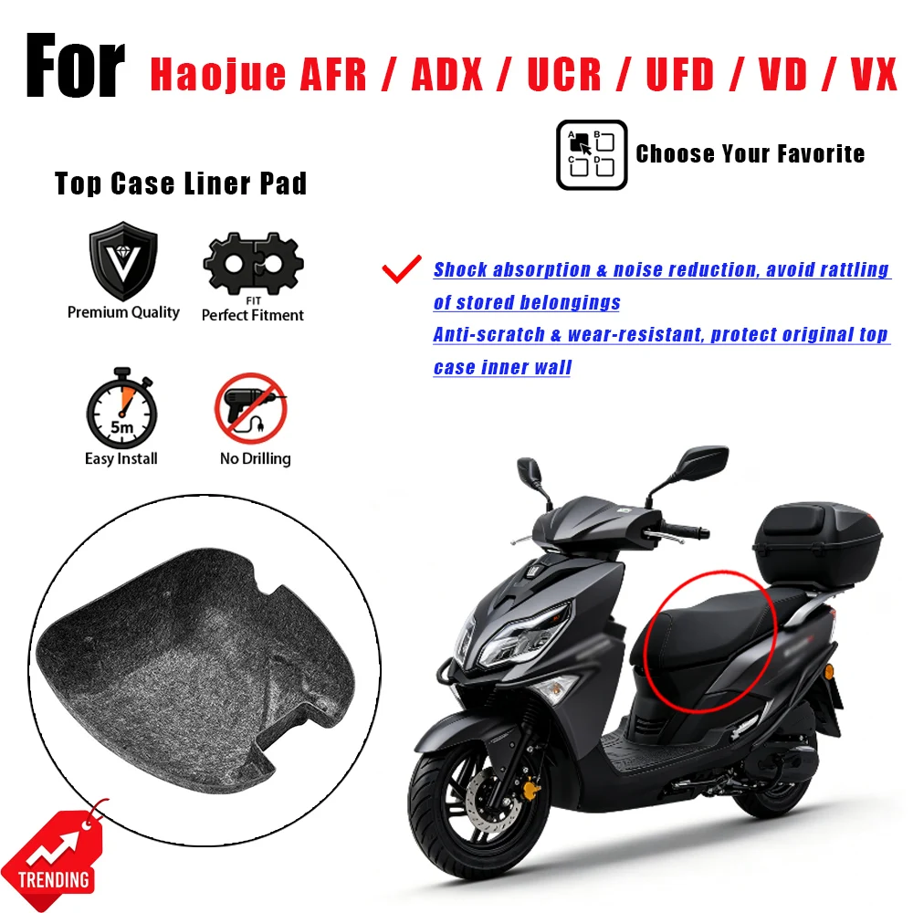 Integrated Anti-scratch Shock-absorbing Top Case Liner Non-destructive Mod Accessories For Haojue Scooter Accesorios moto