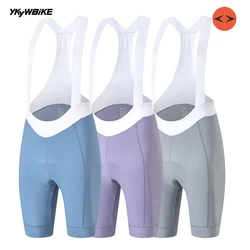 YKYW Women's Purple Blue Gray Black Cycling Bib Shorts Cycling 7H Ride Summer Outdoor Wear Breathable Bicycle Bib Tights UPF40+