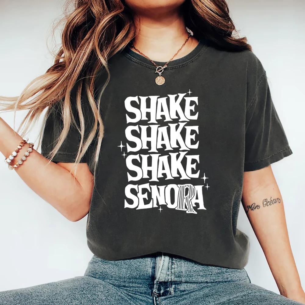 

Shake Shake Shake Senora Halloween T-Shirt Halloween Movie Tshirt Funny Unisex T-shirts Casual Short Sleeve Graphic T Shirts