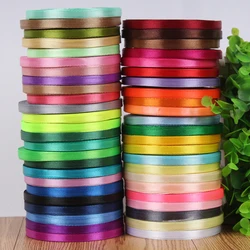 25 Yards 6mm Lace Length Ribbons 22 Meters Cheap Decorative Satin Ribbon Width for DIY Sew Craft Wedding Party Decoration