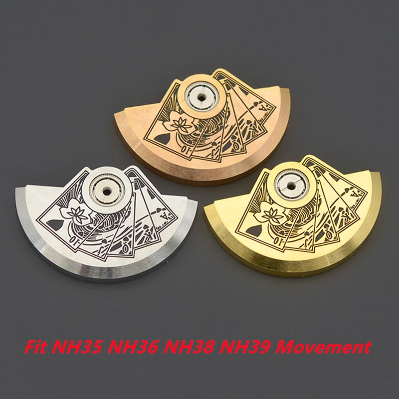 NH35 NH36 Bagian Jam Tangan Rotor Palu Otomatis Berat Berosilasi untuk NH34 NH35 NH36 NH38 4R 6R 7S Gerakan Otomatis Osilatin