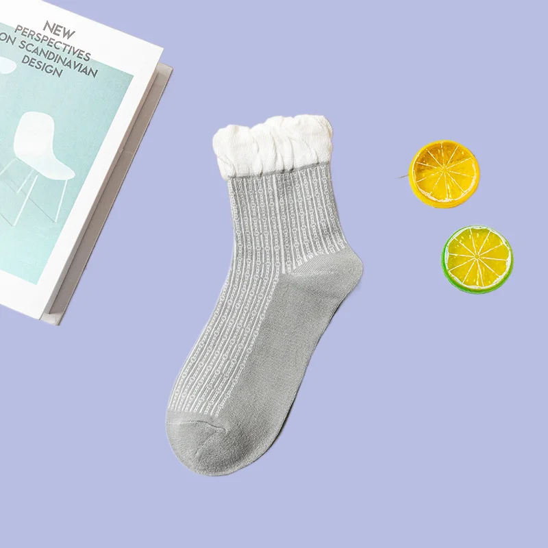 Chaussettes mi-tube en coton respirant pour femme, absorbant la transpiration, non serrant, haute qualité, mode quatre saisons, 5/10 paires