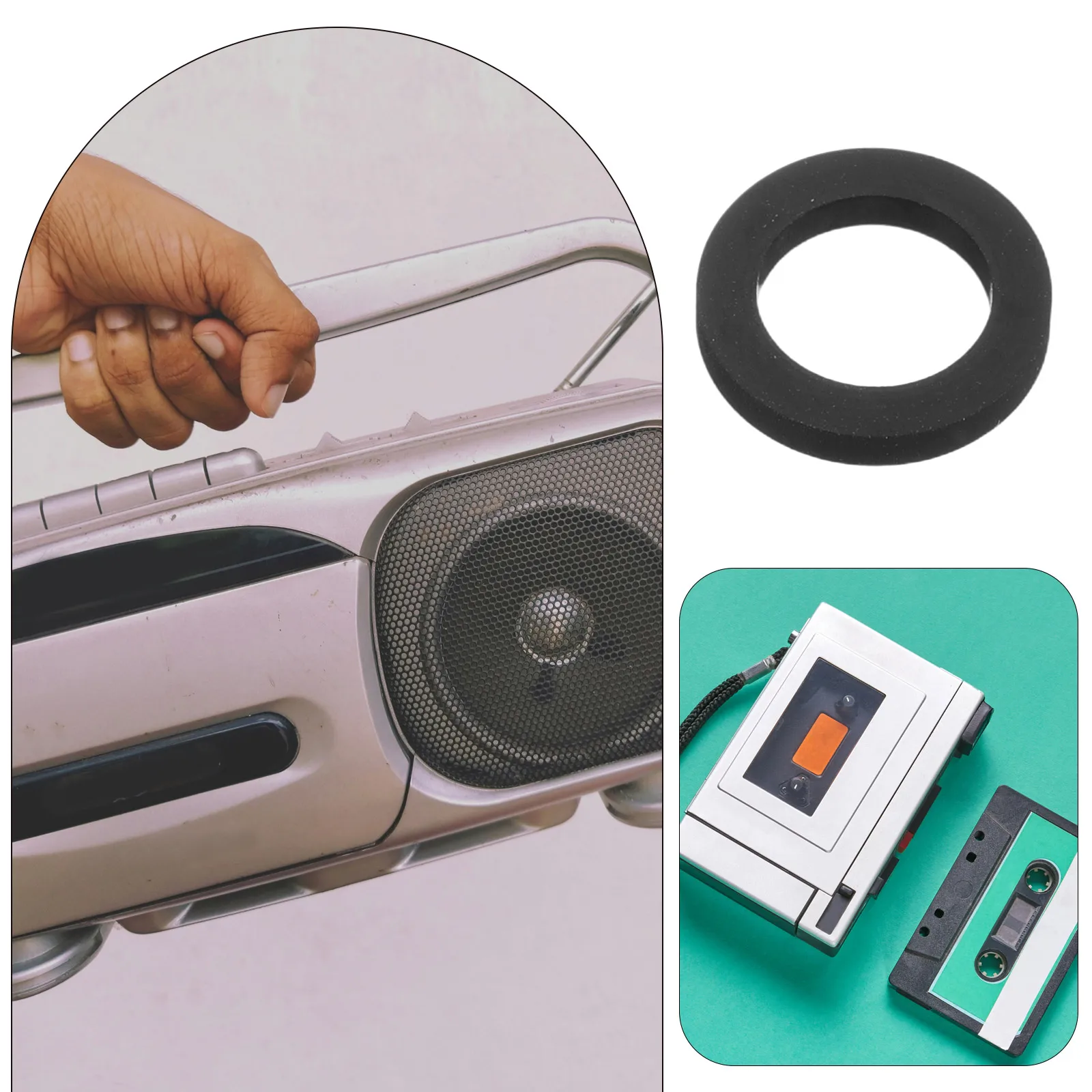 3 قطعة آلة شريط الكاسيت 9.5 مللي متر 14.8 مللي متر 2.1 مللي متر محرك المطاط لمسجل إصلاح صيانة المهمل بكرة استبدال الشريط لاعب #5