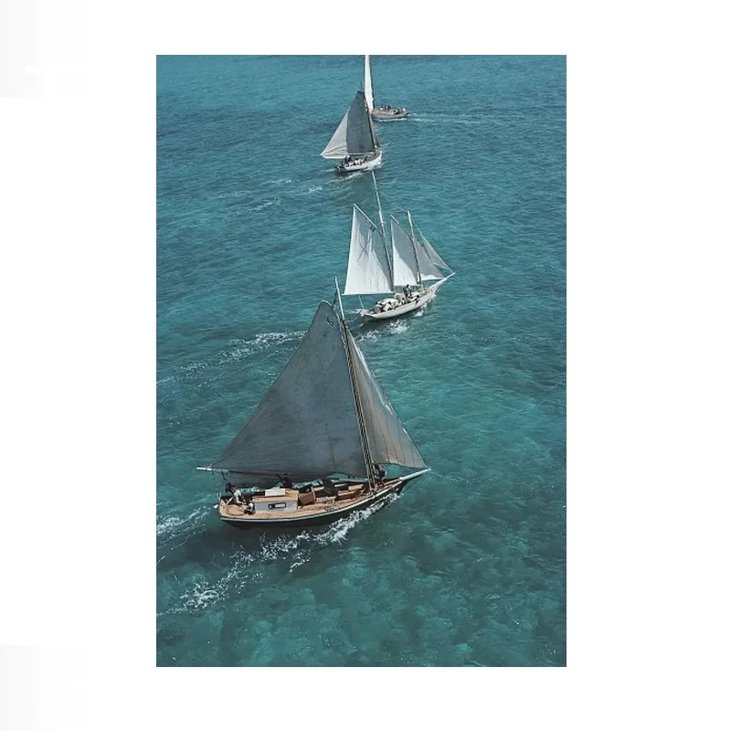 Slim Aarons, Sailing in the Bahamas - Bahamas Resort Caribbean Landscape, Print Art Canvas Poster, Home Wall Decor Picture