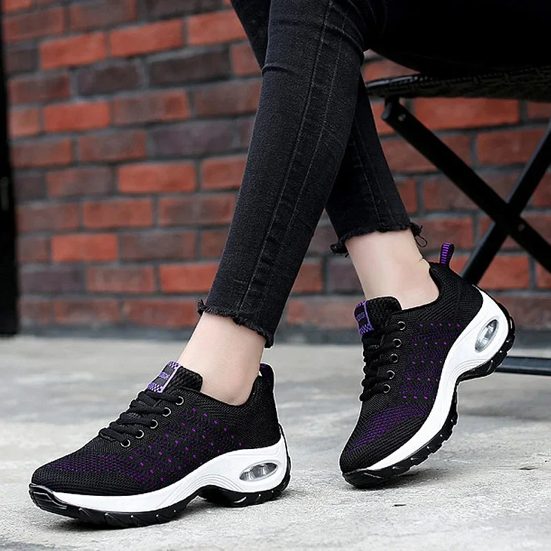 Women's Sneakers Walking Woman Shoes Platform Air Cushion Mesh Shoes for Women Breathable Heighten Sneakers 2025 New Zapatillas