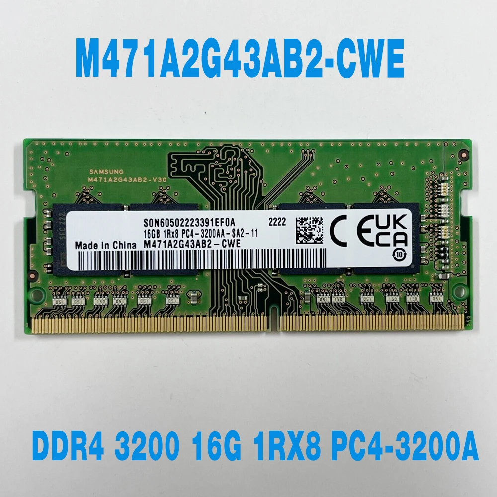 1PCS For Samsung  Laptop Memory M471A2G43AB2-CWE RAM DDR4 3200 16GB 16G 1RX8 PC4-3200A