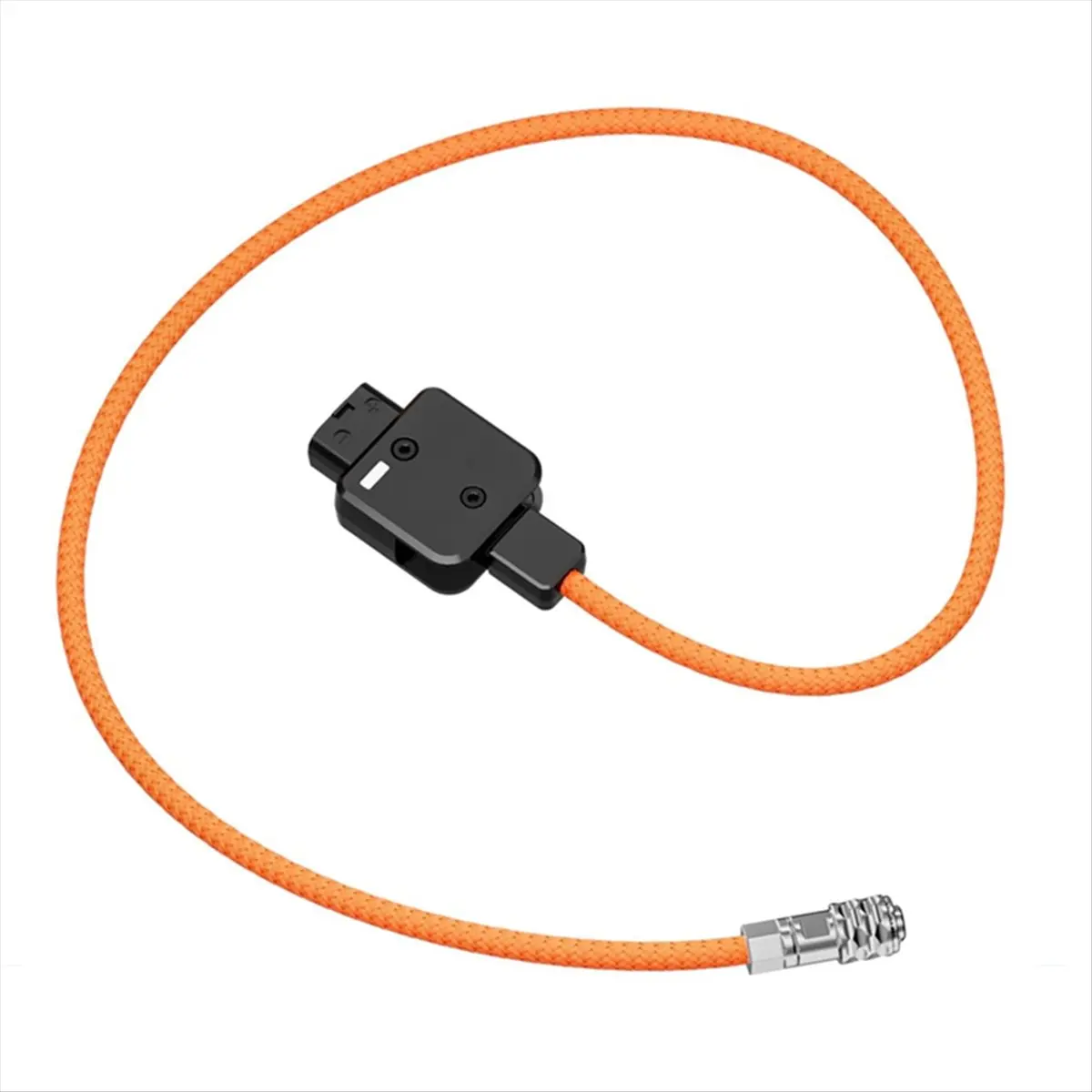 A49T DT- D-Tap to 2-Pin BMPCC Power Cable 60cm 180°Rotatable with Braided Wire for Pocket Cinema Camera 4K 6K