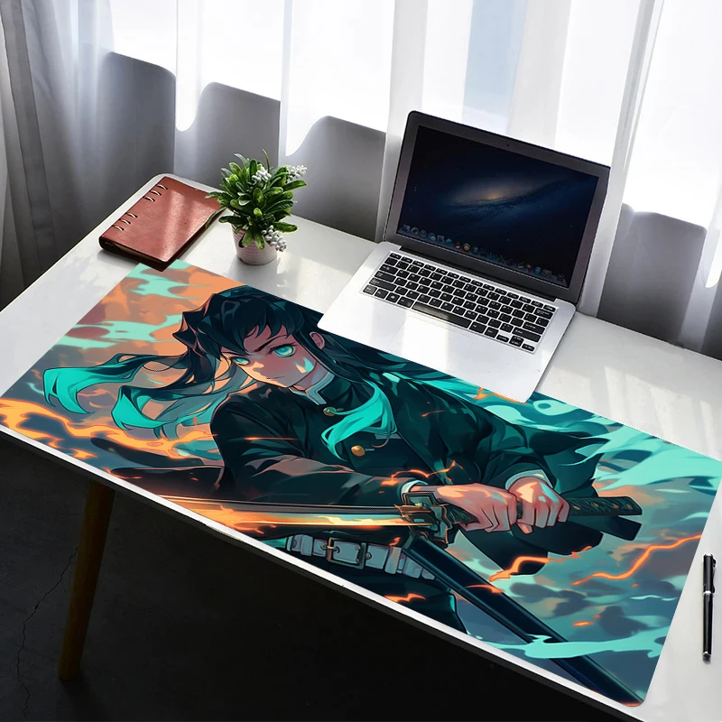 

Mouse Pad Office PC Gaming Accessories Keyboard Pad Anime D-demon Slayer Tokitou Muichirou Print Mousepad Laptop Desk Mouse Mat